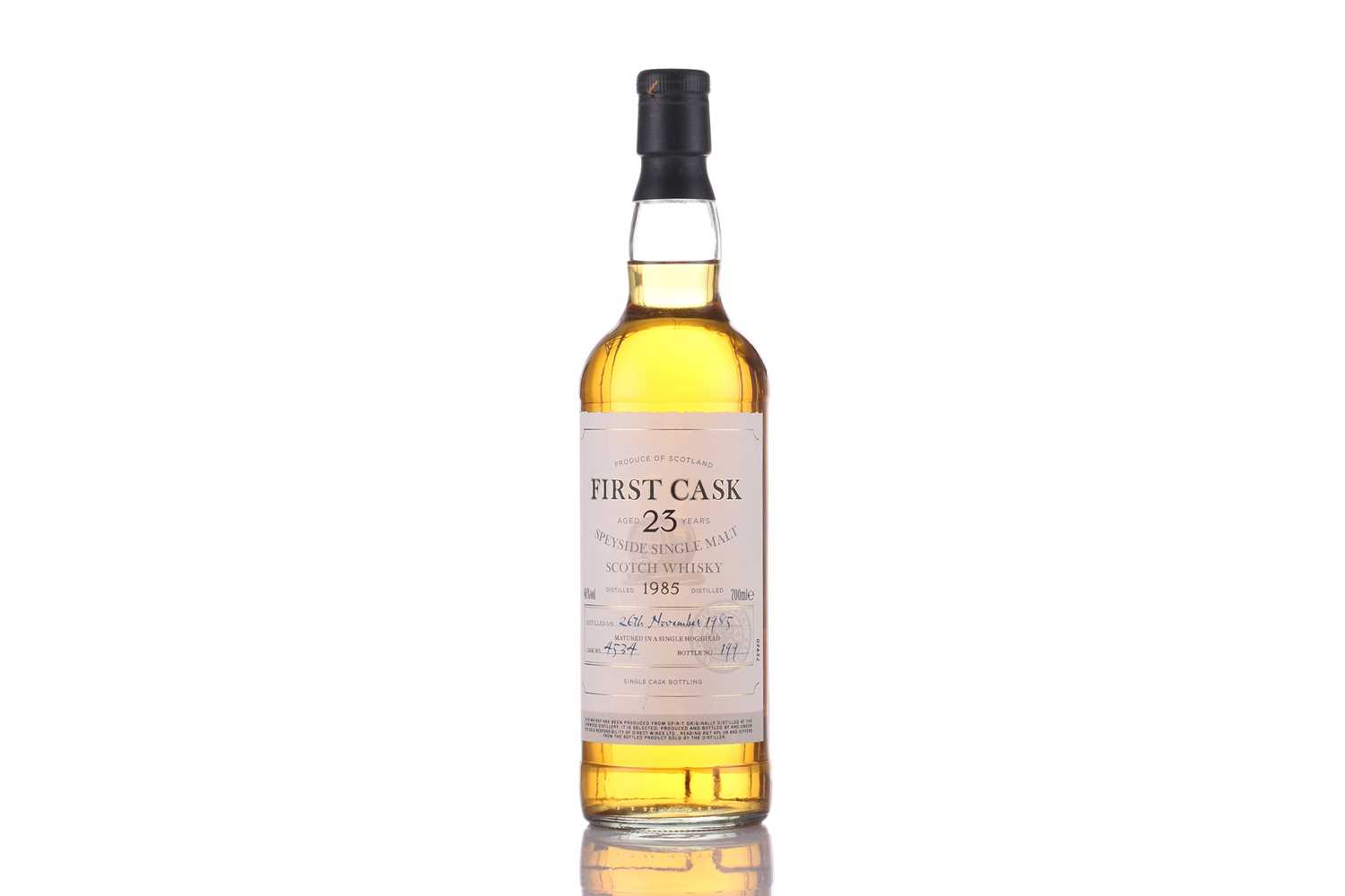 A bottle of First Cask Speyside Single Malt Scotch Whisky, 1989, Cask No. 24379, Bottle No. 403 ( - Image 5 of 7