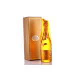 A bottle of Louis Roederer Cristal Champagne 2002, 12% Vol, 750ml, in presentation case.Private