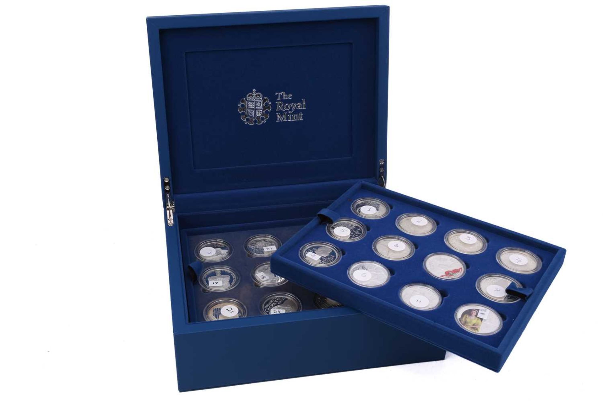 Royal Mint - The Queens 2012 Diamond Jubilee collection, twenty four silver encapsulated coins, in