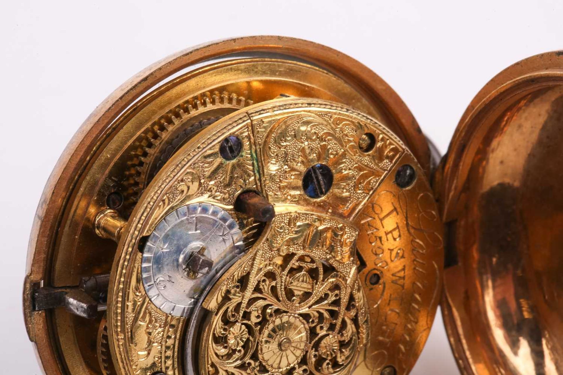 Lawrence of Ipswich; a pair cased fob key wind fusee fob watch with verge escapement, the second - Image 14 of 16