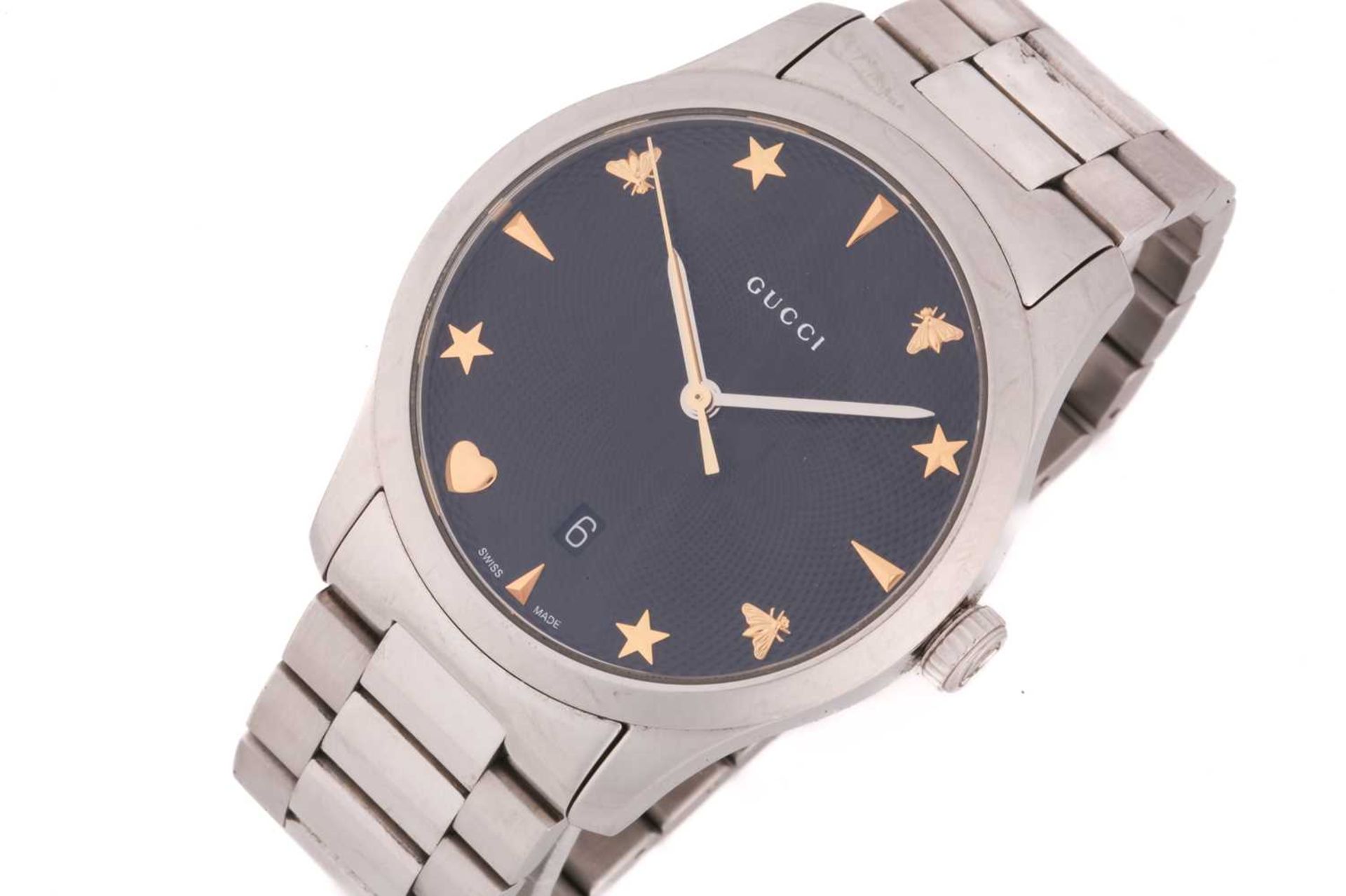 A Gucci 126.4 gents wristwatch, featuring a swiss made quartz movement in a steel case measuring - Image 2 of 8