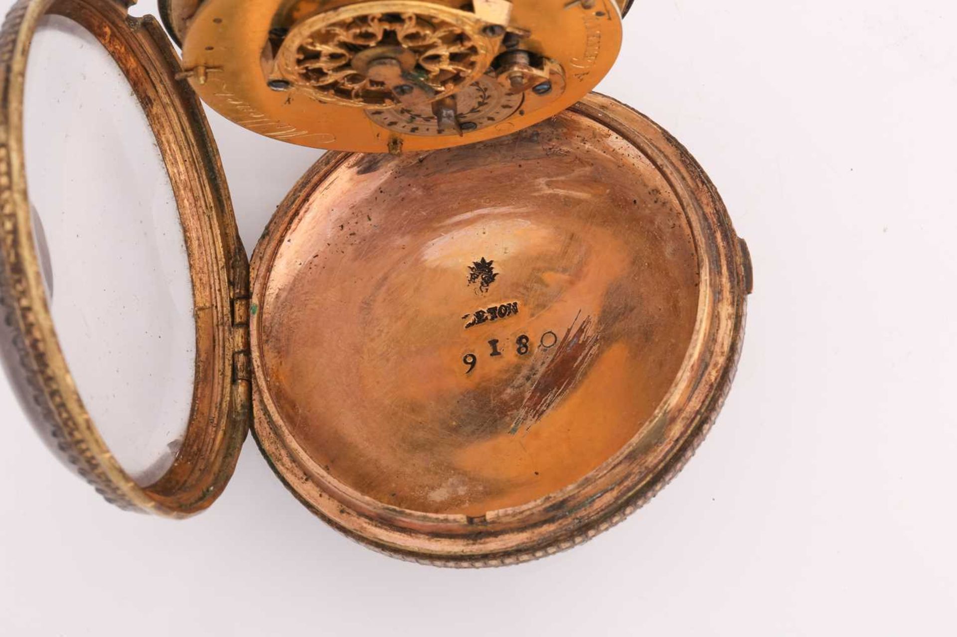 A George III silver pair cased key wind fusee pocket watch, the case bearing a hallmark for London - Image 13 of 30