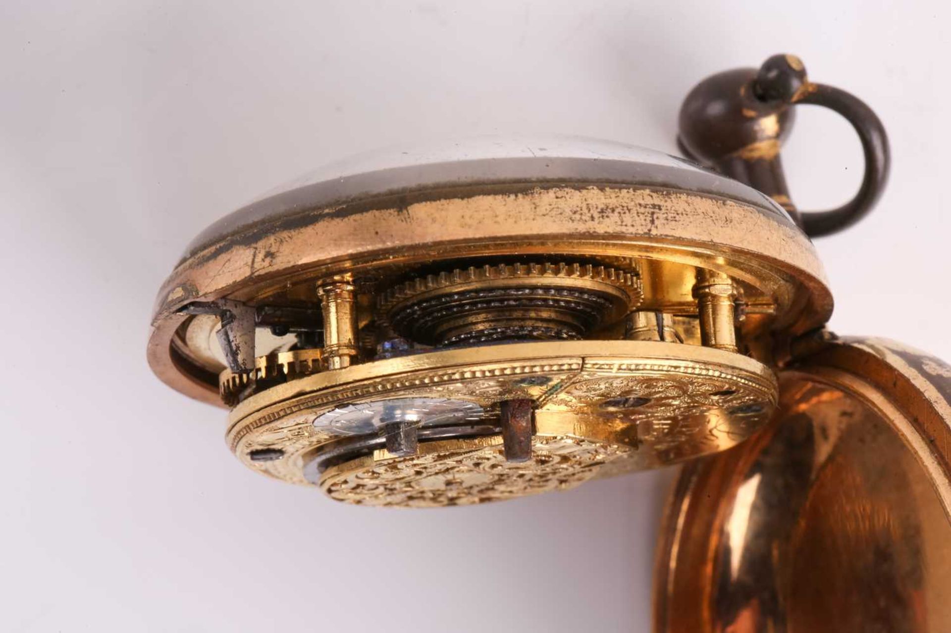 Lawrence of Ipswich; a pair cased fob key wind fusee fob watch with verge escapement, the second - Image 15 of 16