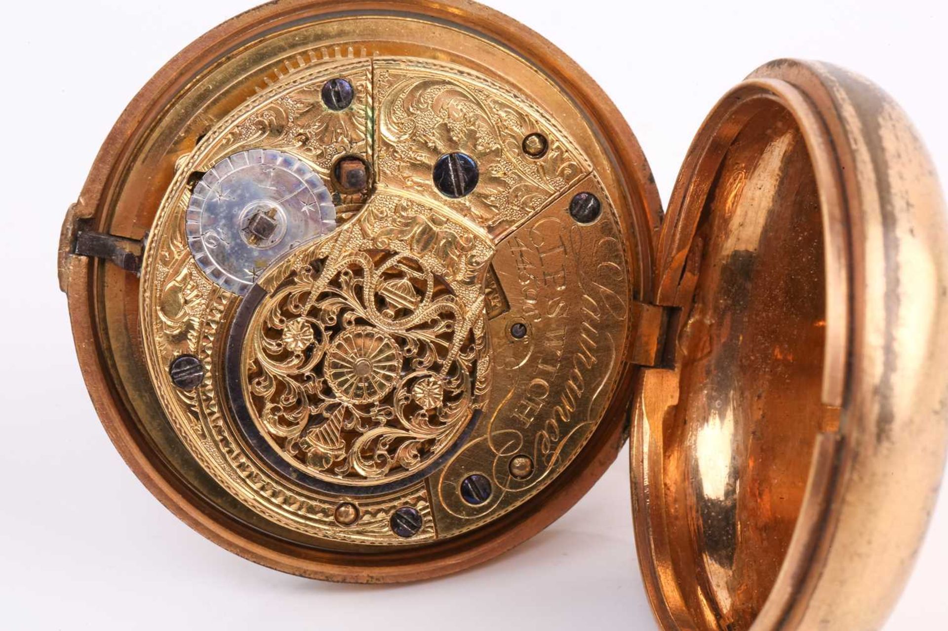 Lawrence of Ipswich; a pair cased fob key wind fusee fob watch with verge escapement, the second - Image 12 of 16