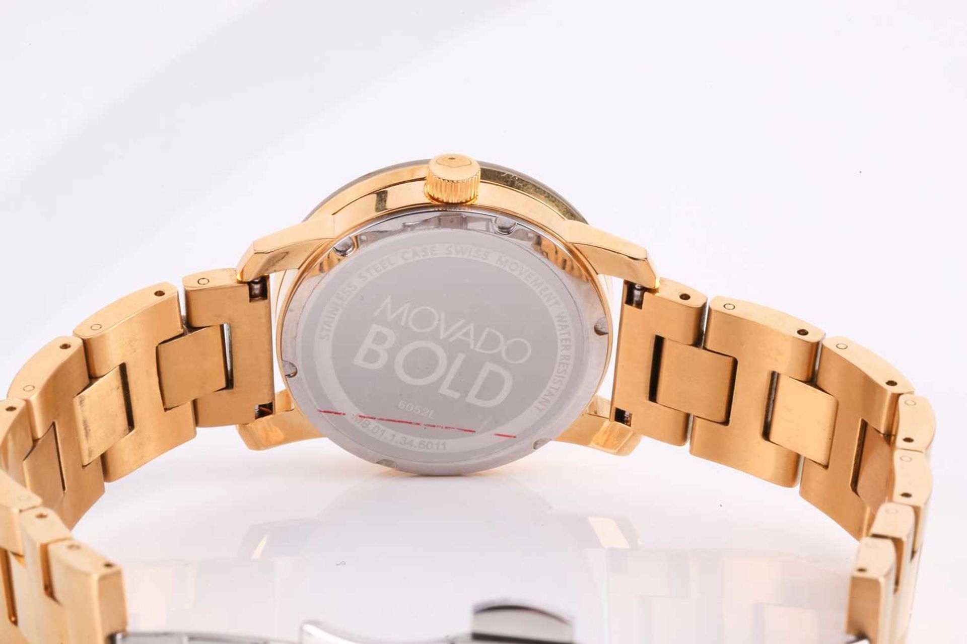 Three Movado Bold quartz wristwatches, in stainless steel (42mm case), gold plated (36mm case) and - Image 5 of 14
