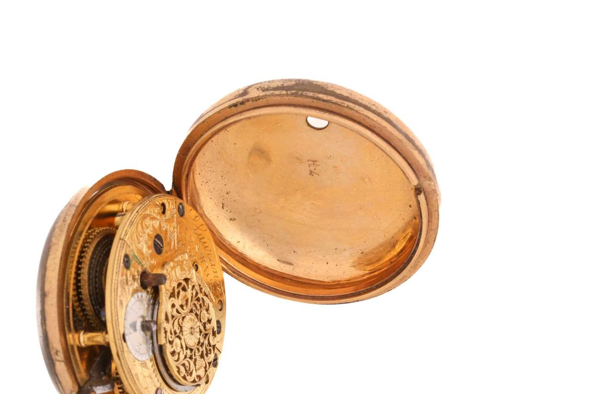 Lawrence of Ipswich; a pair cased fob key wind fusee fob watch with verge escapement, the second - Image 9 of 16