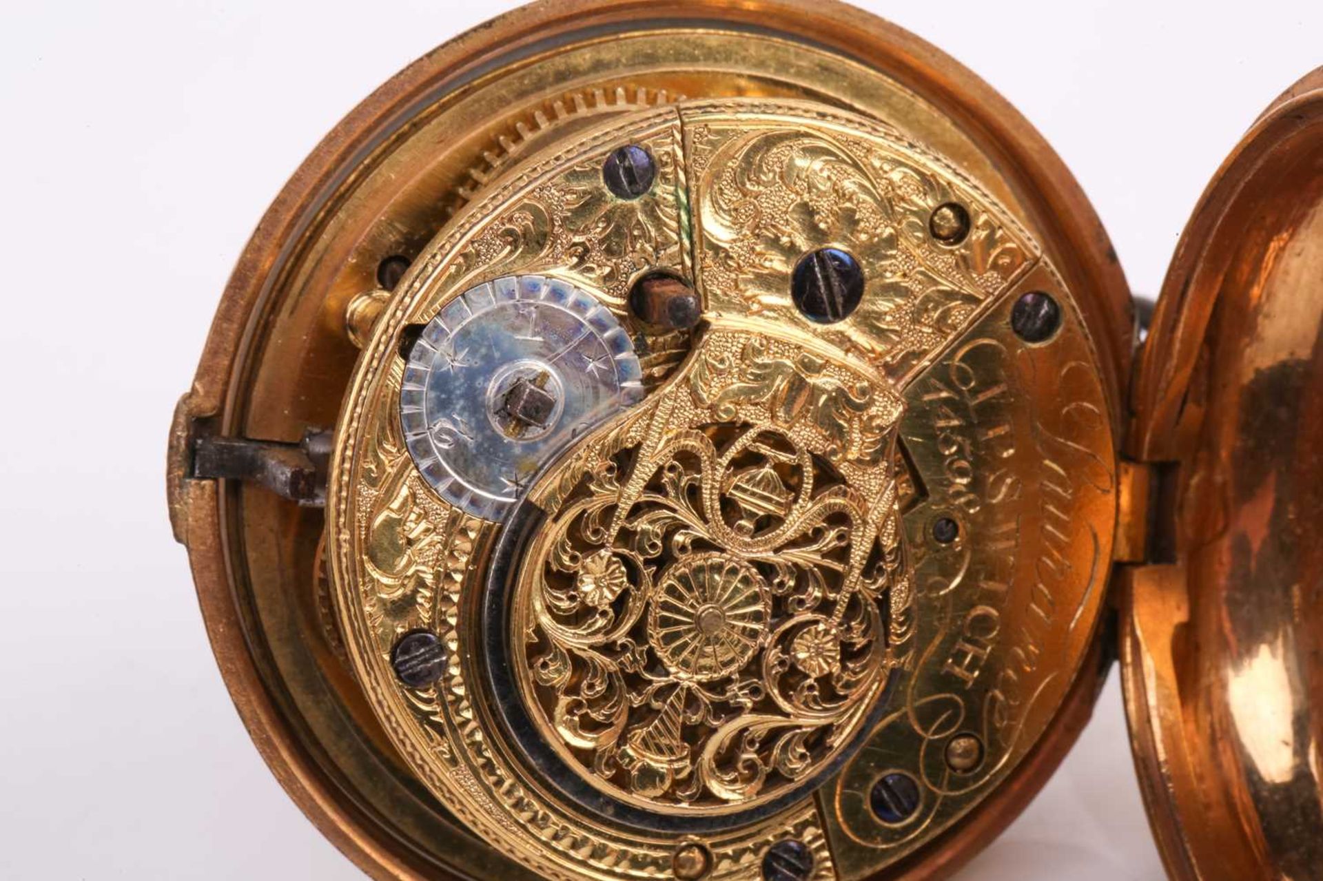 Lawrence of Ipswich; a pair cased fob key wind fusee fob watch with verge escapement, the second - Image 13 of 16