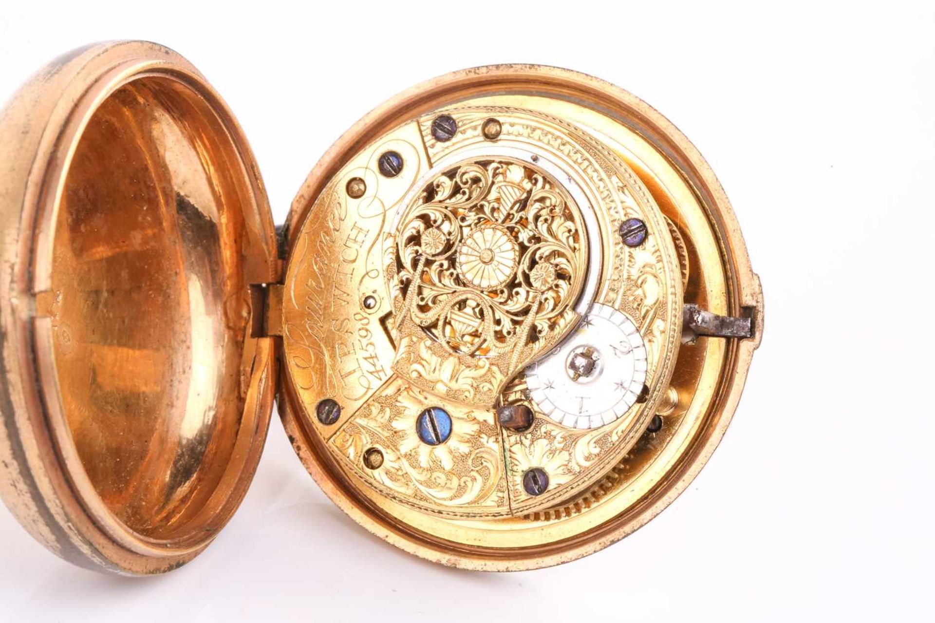 Lawrence of Ipswich; a pair cased fob key wind fusee fob watch with verge escapement, the second - Image 10 of 16