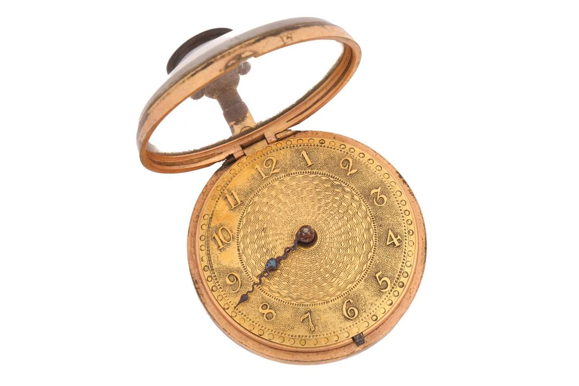 Lawrence of Ipswich; a pair cased fob key wind fusee fob watch with verge escapement, the second - Image 6 of 16
