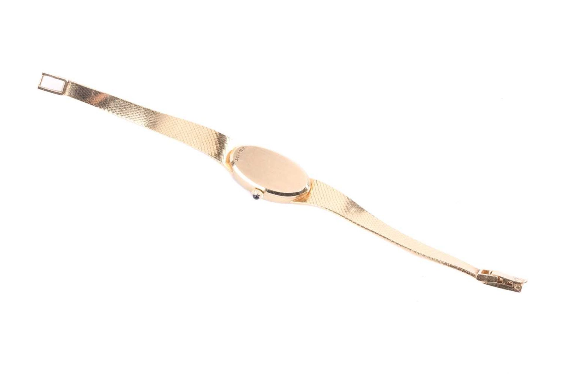 A ladies Movado 14ct yellow gold mechanical wristwatch, the plain gilt dial surrounded by a - Image 7 of 8