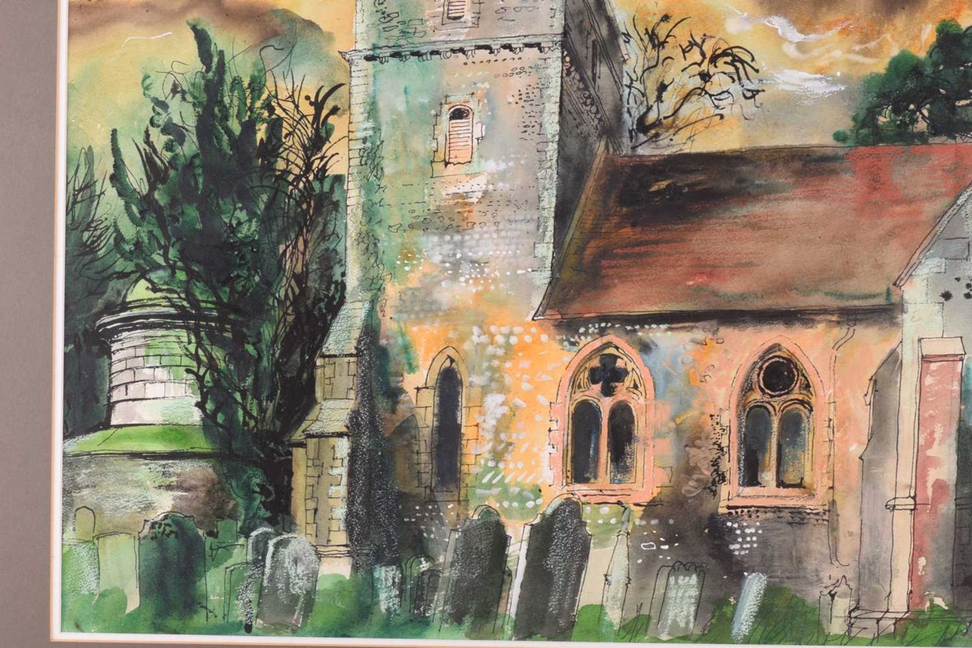 John Piper (1903 - 1992), St Mary the Virgin Church, Fawley, signed and dated 83, watercolour and - Image 7 of 8