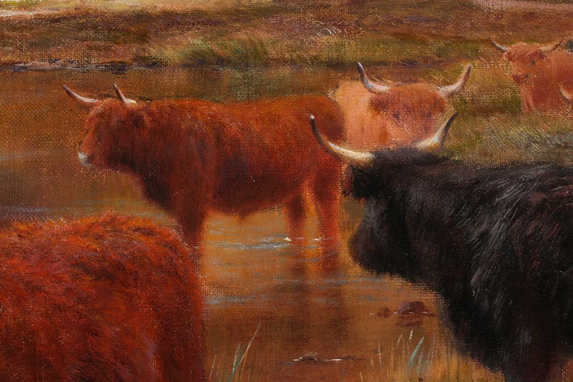Louis Bosworth Hurt (1856 - 1929) Glen Cannich, Invernesshire, signed and dated 1897, large oil on - Image 9 of 44