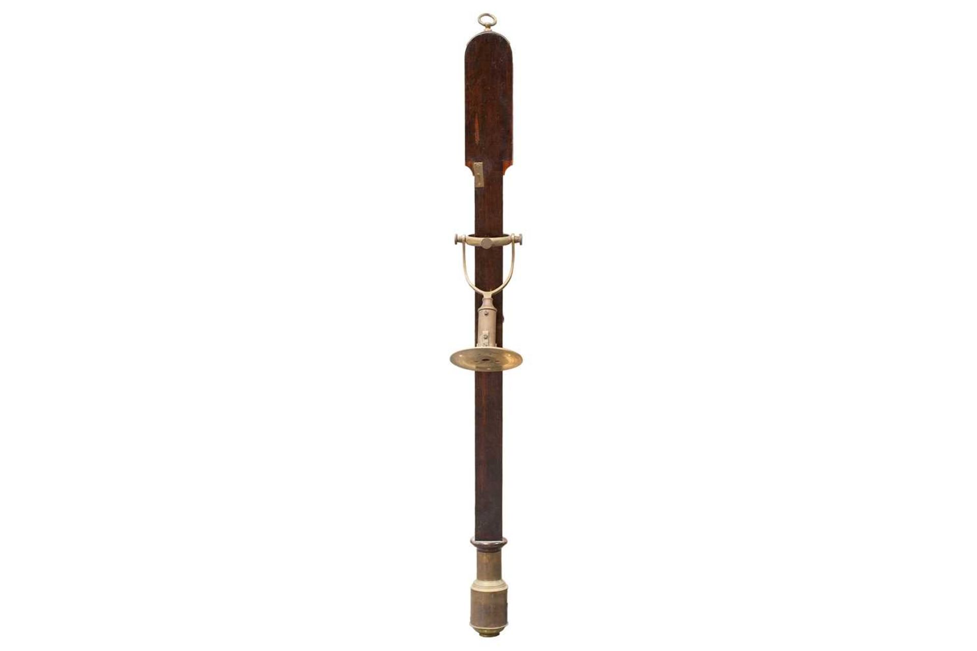 A Victorian rosewood Marine stick barometer, an ivory label above the gauge reads 'Cairns, 13 - Image 3 of 8