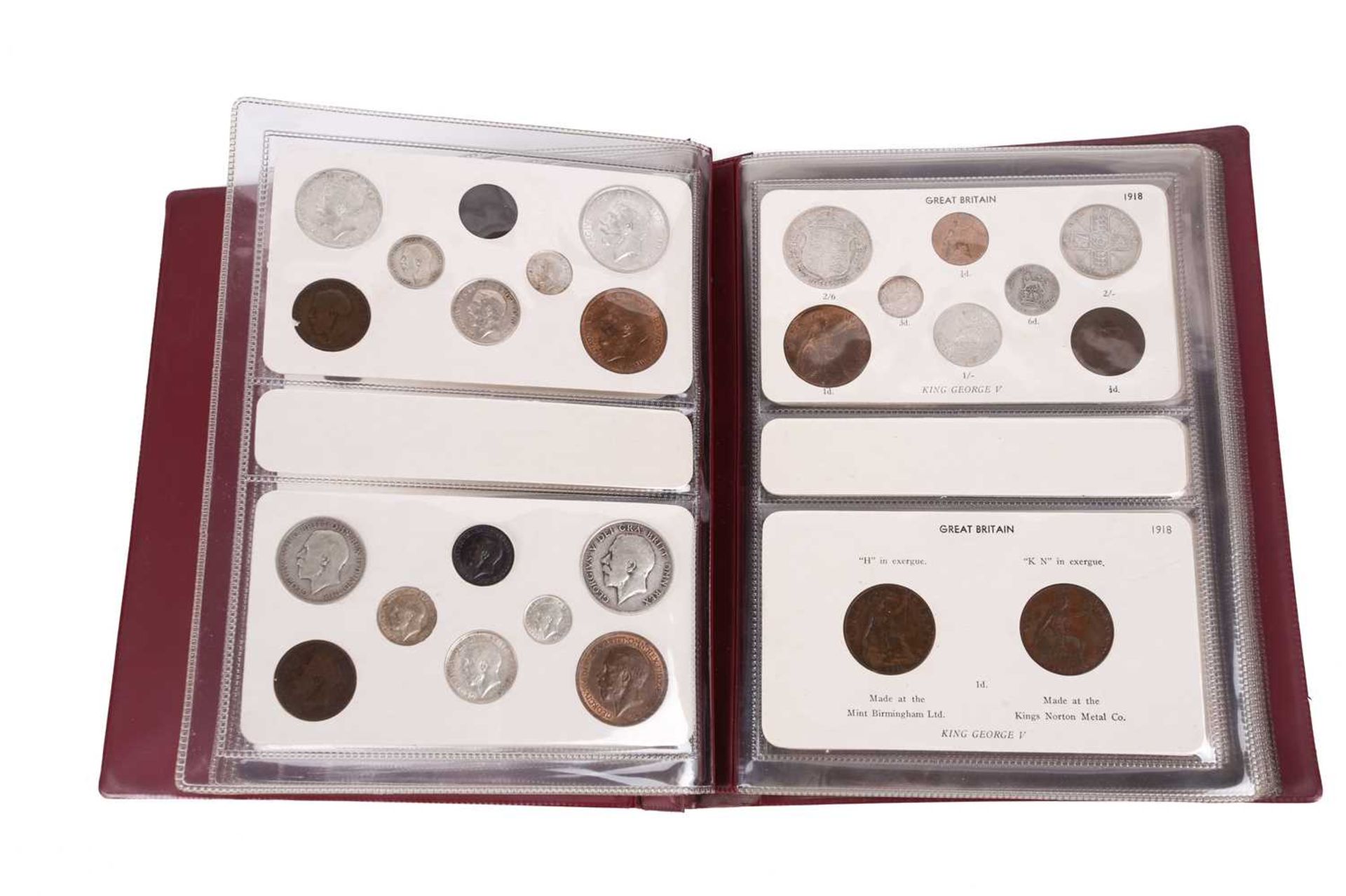 Great Britain - an album containing sixteen full sets of George V coins, half crown to farthing - Image 13 of 15