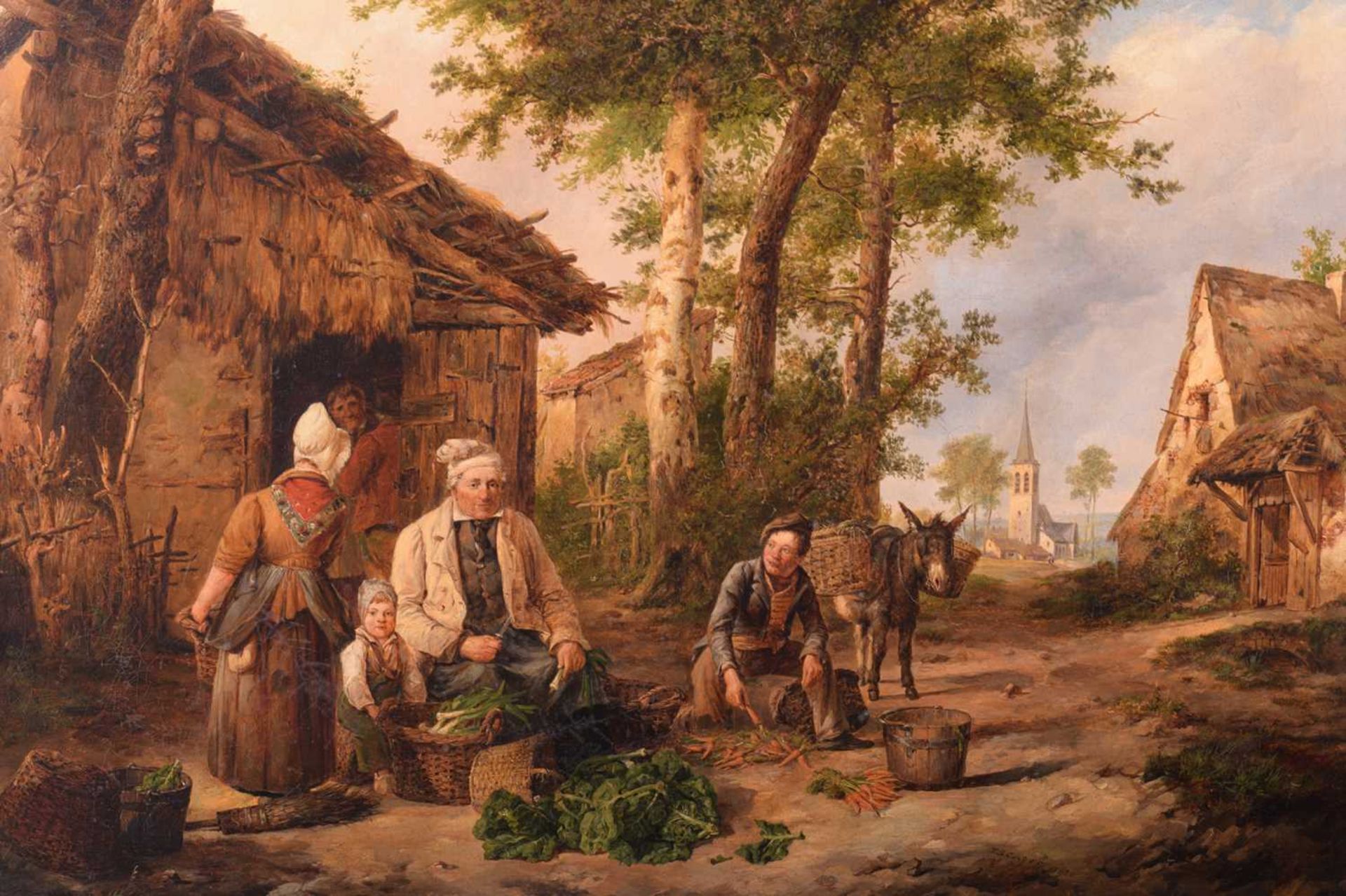 Thomas Sydney Cooper (1803 - 1902), Preparing for Market, signed 'T.S. Cooper 1830', oil on - Image 9 of 9