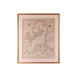 After Philip Lea (1660? - 1700), Map of the Sea Coast of Europe its Straits, dedicated to Edward