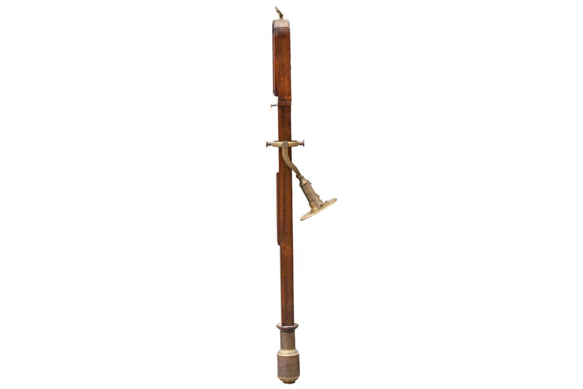 A Victorian rosewood Marine stick barometer, an ivory label above the gauge reads 'Cairns, 13 - Image 2 of 8