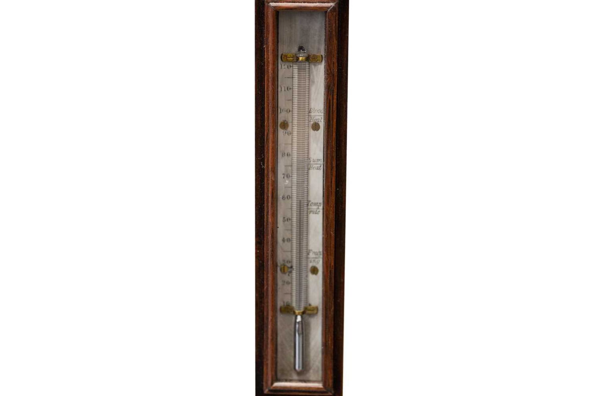 A Victorian rosewood Marine stick barometer, an ivory label above the gauge reads 'Cairns, 13 - Image 5 of 8