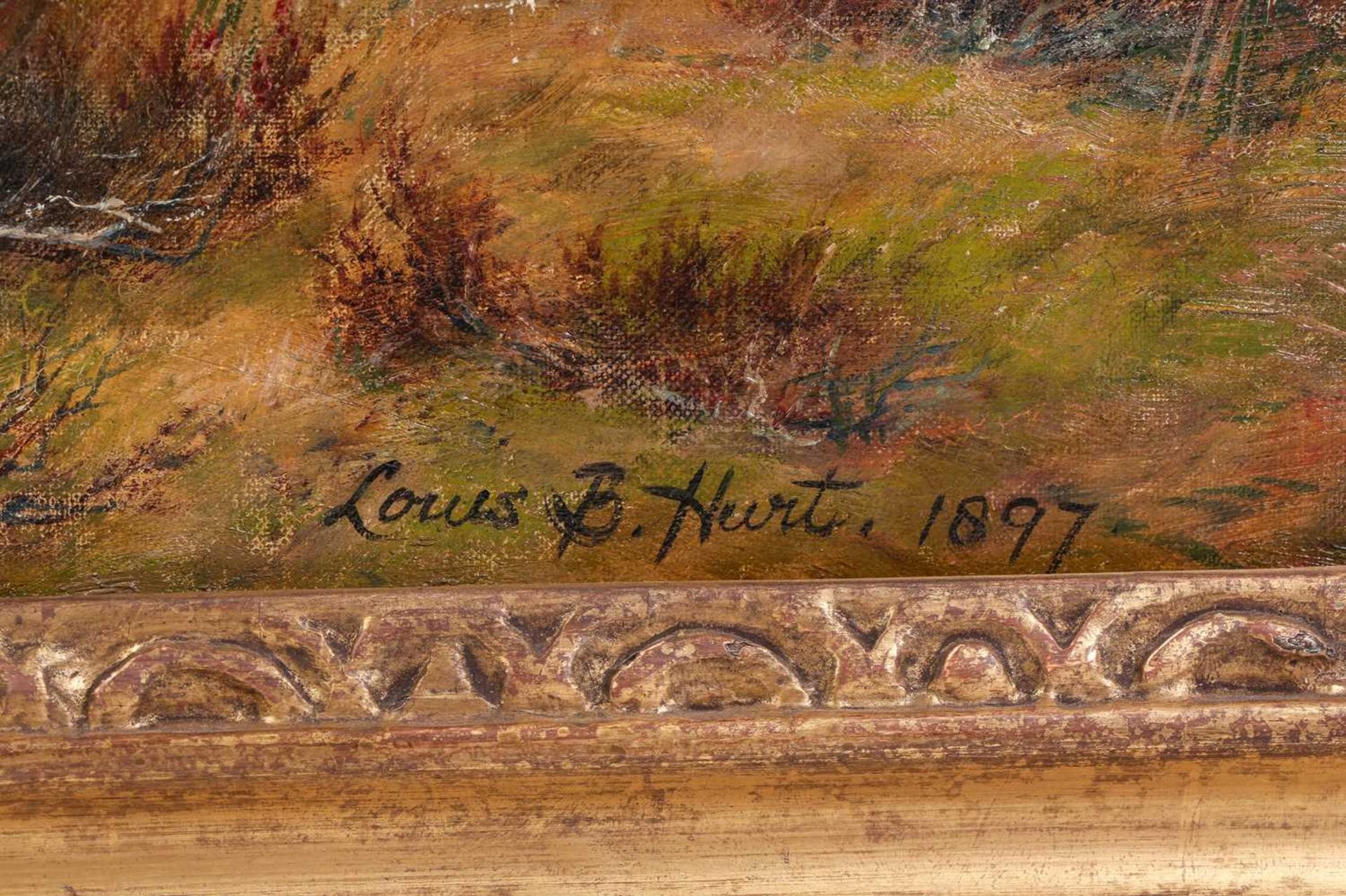 Louis Bosworth Hurt (1856 - 1929) Glen Cannich, Invernesshire, signed and dated 1897, large oil on - Image 7 of 44
