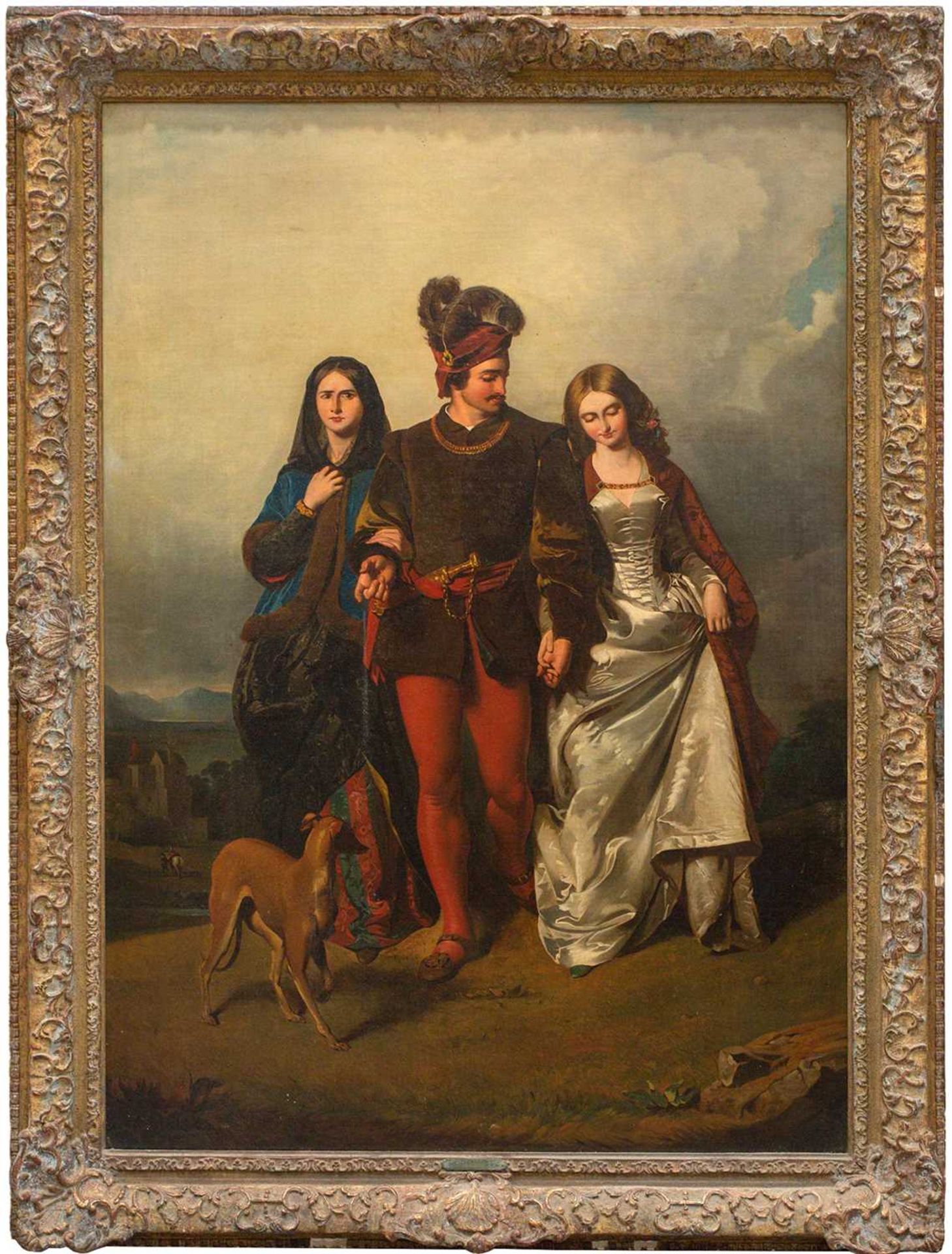 After John Faed (1819-1902), The Cruel Sister, oil on canvas, 123 x 87cm, framed Overall appears