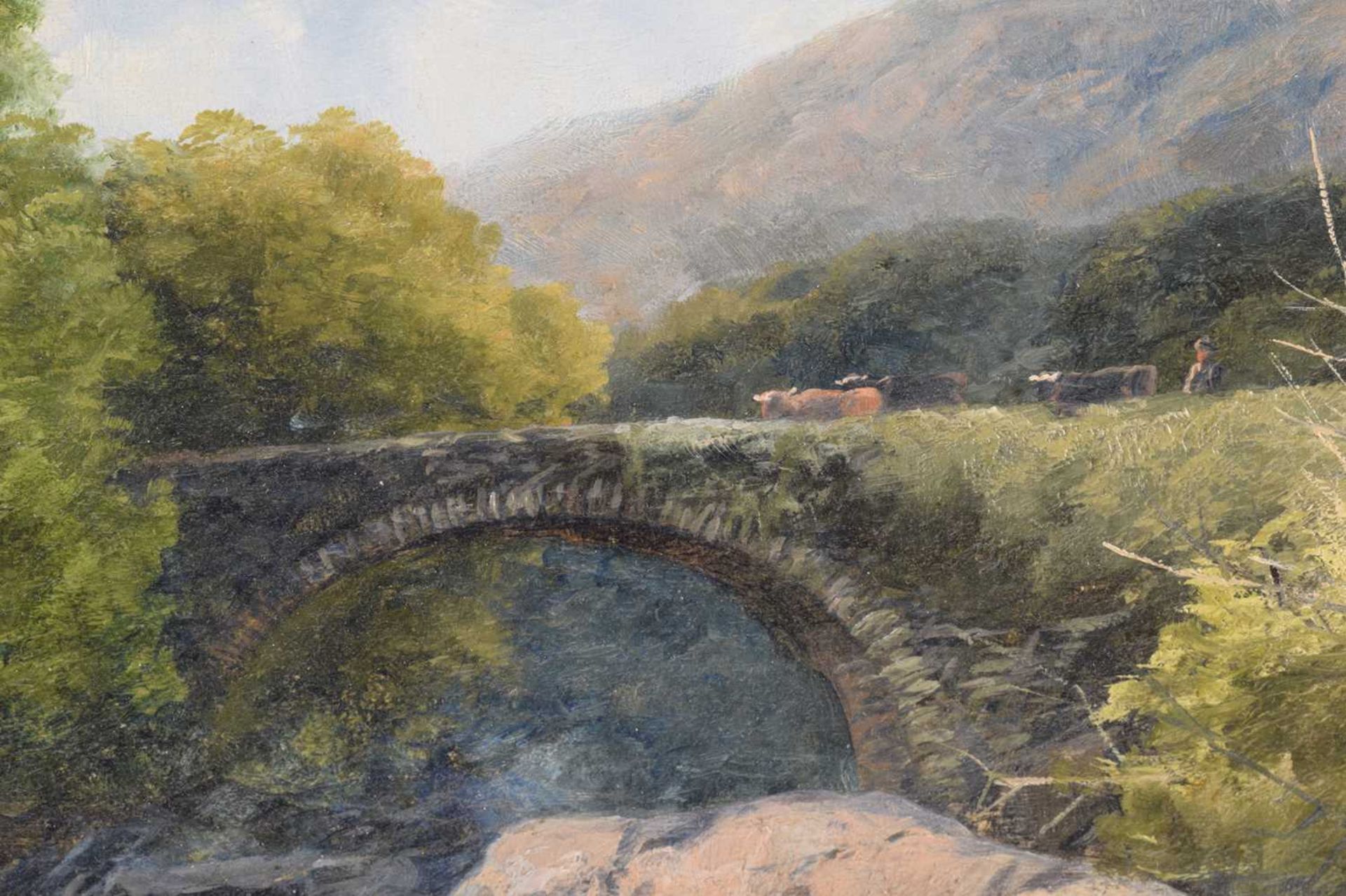 John Brandon Smith (1848-1884), Old Bridge on the Dulas, South Wales, signed and dated 1880, oil - Image 5 of 12