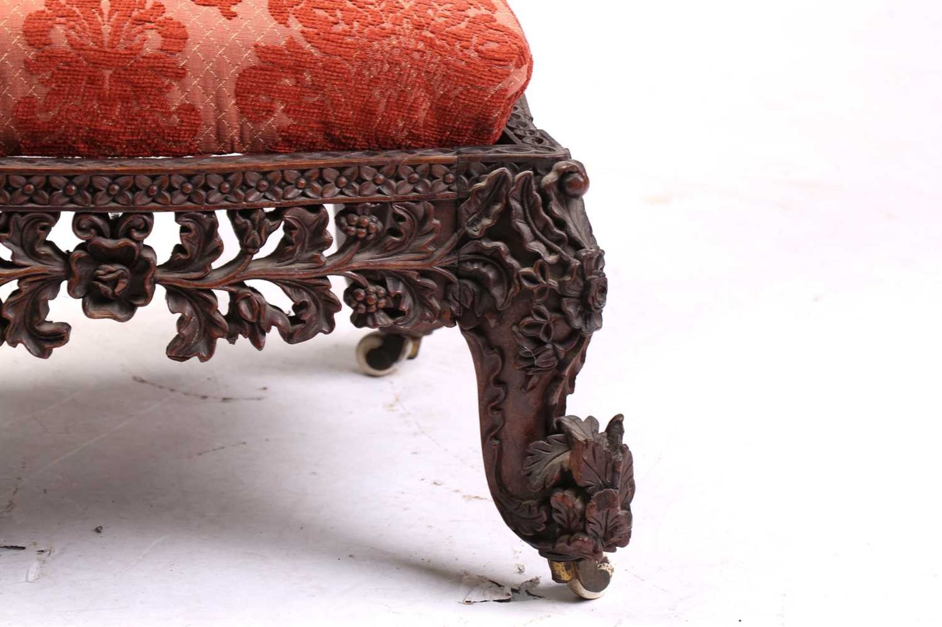 In the manner of The Ahmedabad Carving Company; an Anglo-Indian/ Burmese padauk wood slipper - Image 12 of 12