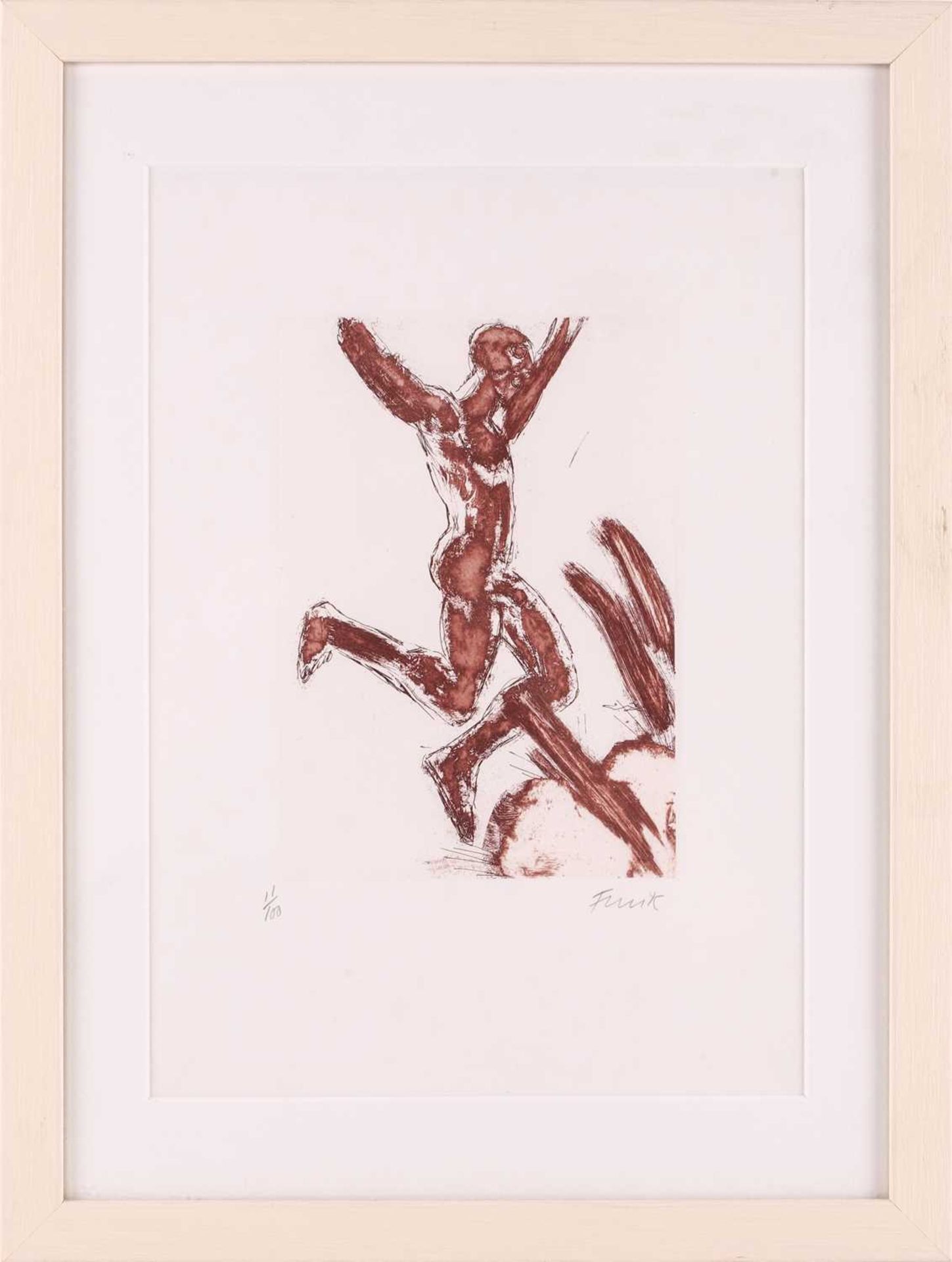 Dame Elisabeth Frink (1930 - 1993), A dancing nude, signed and numbered 11/100 in pencil, etching, - Bild 2 aus 9