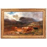 Louis Bosworth Hurt (1856 - 1929) Glen Cannich, Invernesshire, signed and dated 1897, large oil on