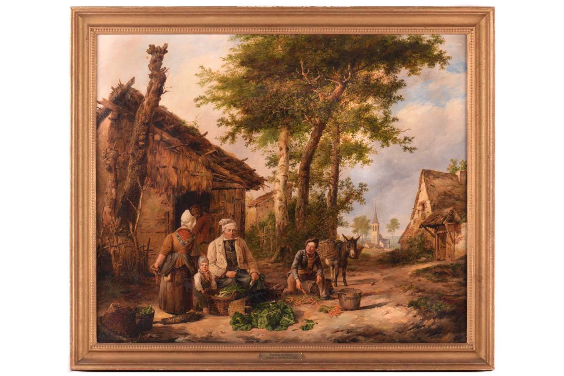 Thomas Sydney Cooper (1803 - 1902), Preparing for Market, signed 'T.S. Cooper 1830', oil on - Image 2 of 9