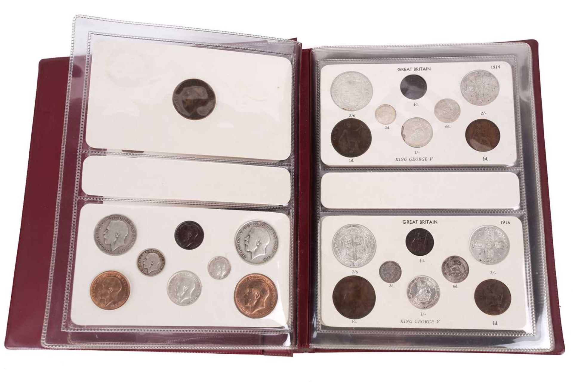 Great Britain - an album containing sixteen full sets of George V coins, half crown to farthing - Image 5 of 15