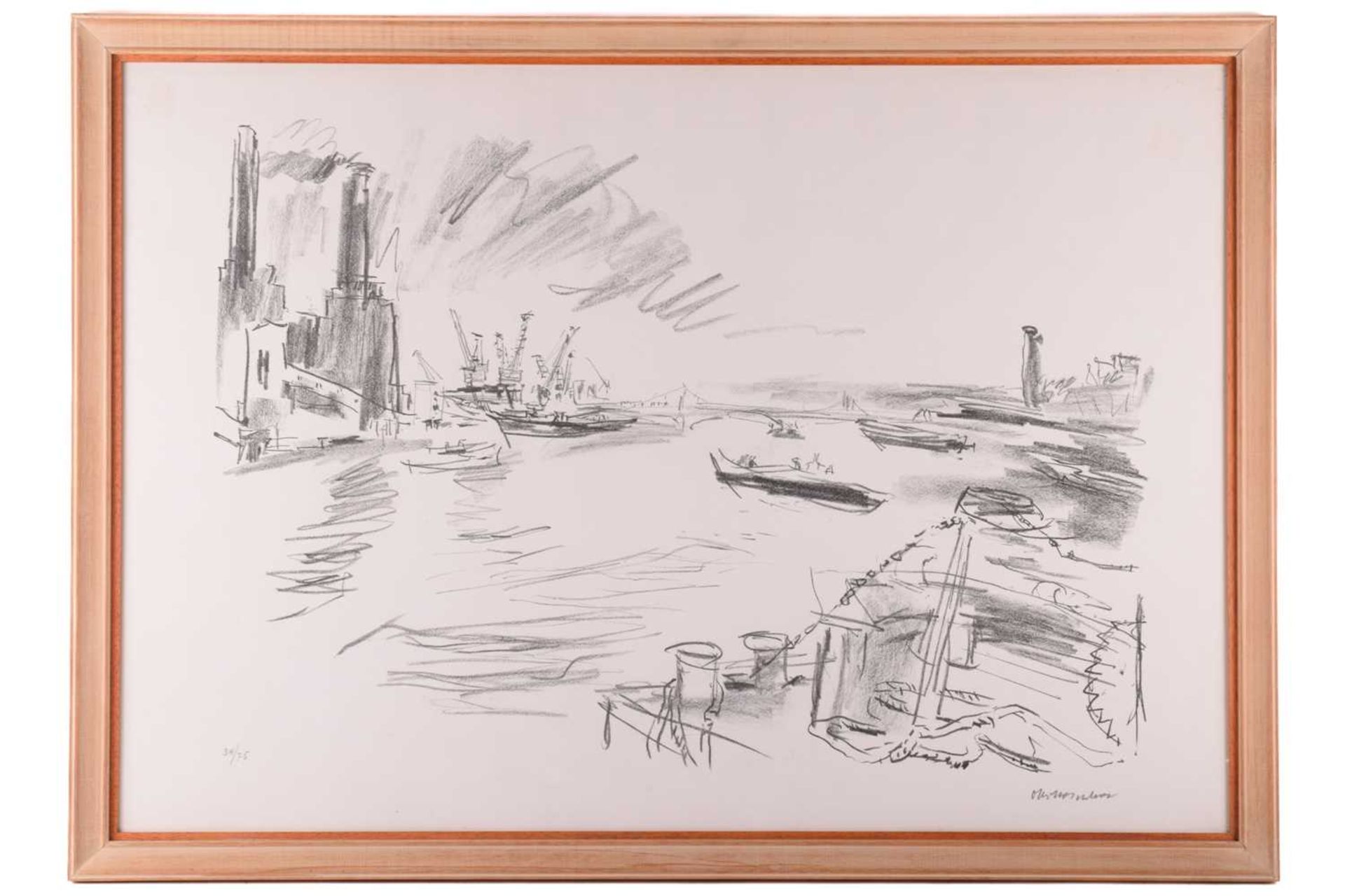 Oskar Kokoschka (1886 - 1980) Austrian, Battersea Power Station (1967), signed and numbered 34/75 in - Image 2 of 9