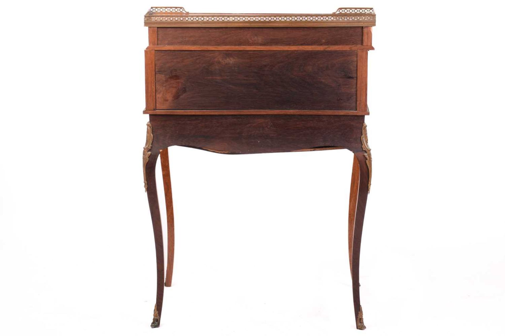 A French Louis XV style rosewood and Vernis Martin panelled Bureau de Cylinder, early 20th - Image 4 of 13