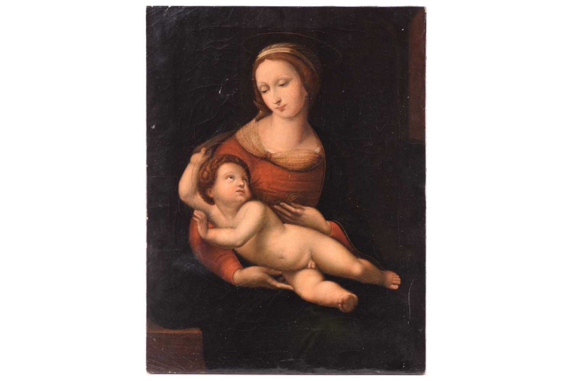 18th-century Italian school, after Raphael, 'The Bridgwater Madonna', unframed oil on canvas, 48