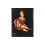 18th-century Italian school, after Raphael, 'The Bridgwater Madonna', unframed oil on canvas, 48