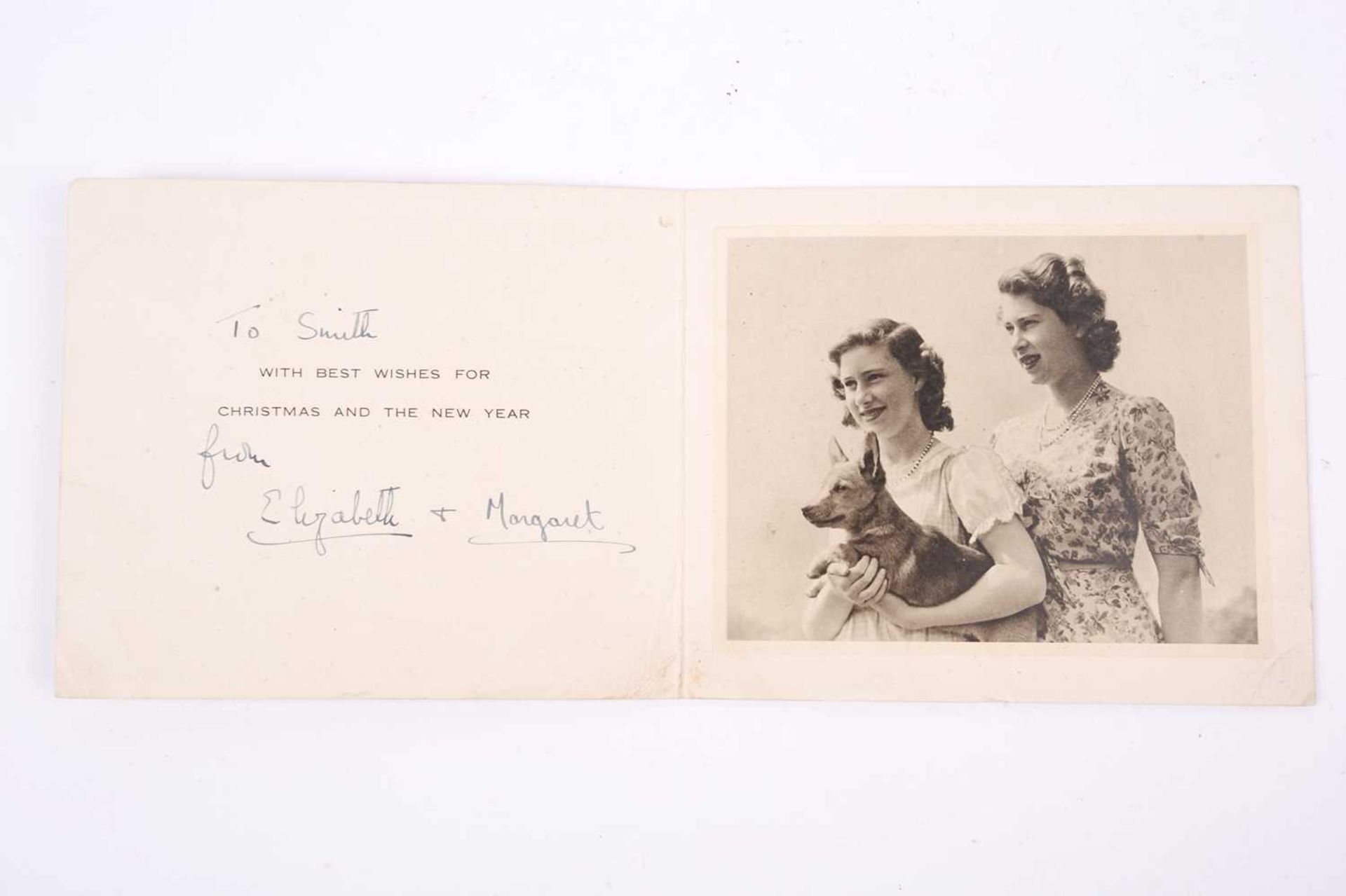 A rare 1940s Christmas card, sent and signed by Princess Elizabeth [later Queen Elizabeth II] and - Image 6 of 7