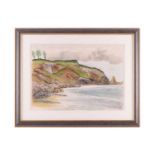 John Melville (1902-1986), View of Anstey’s Cove, Torquay, signed and dated 1973, watercolour and