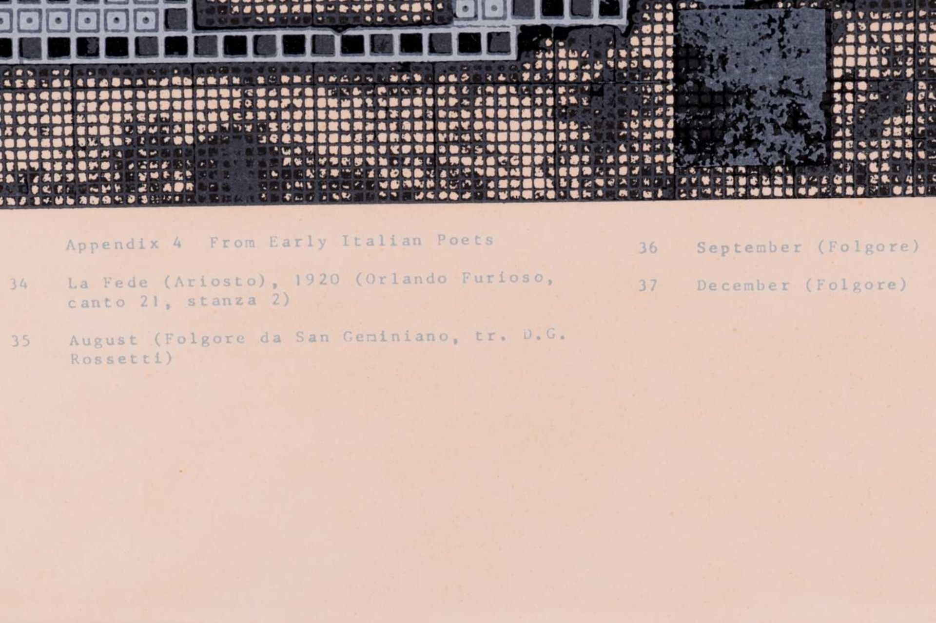 Sir Eduardo Paolozzi (1924 - 2005), Appendix 4 From Early Italian Poets (from the Calcium Light - Image 7 of 9