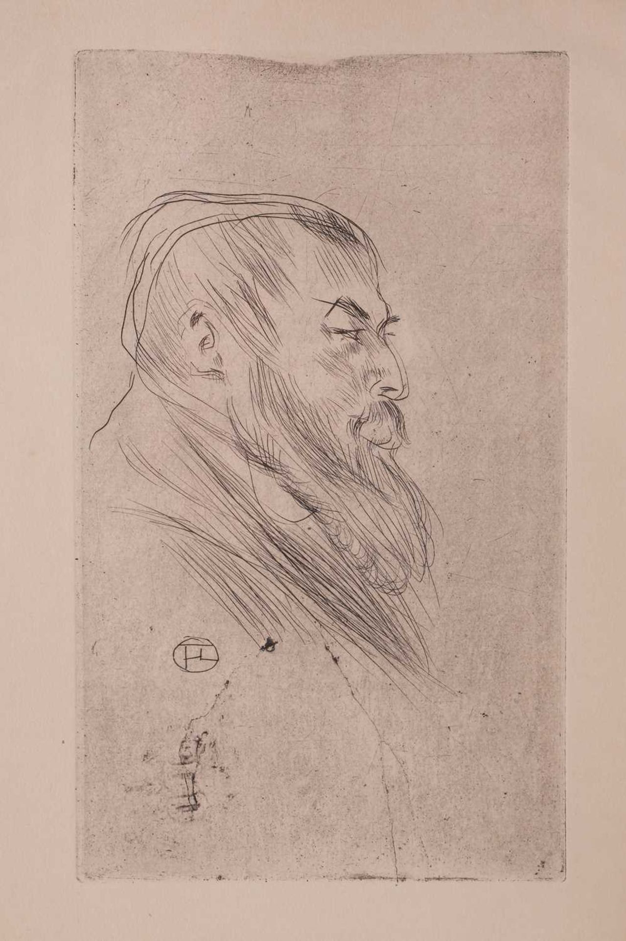 After Henri de Toulouse-Lautrec (1864 - 1901), Portrait of Tristan Bernard, monogrammed in the - Image 2 of 12