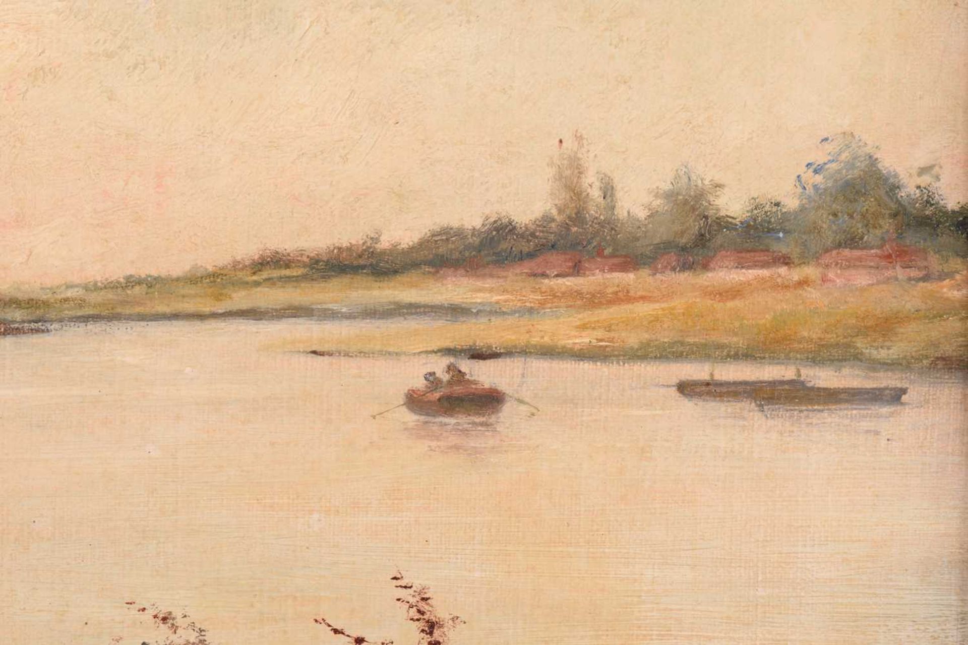 B. Baker (19th century), children beside a river on a summer's day, oil on canvas, signed verso - Image 7 of 9