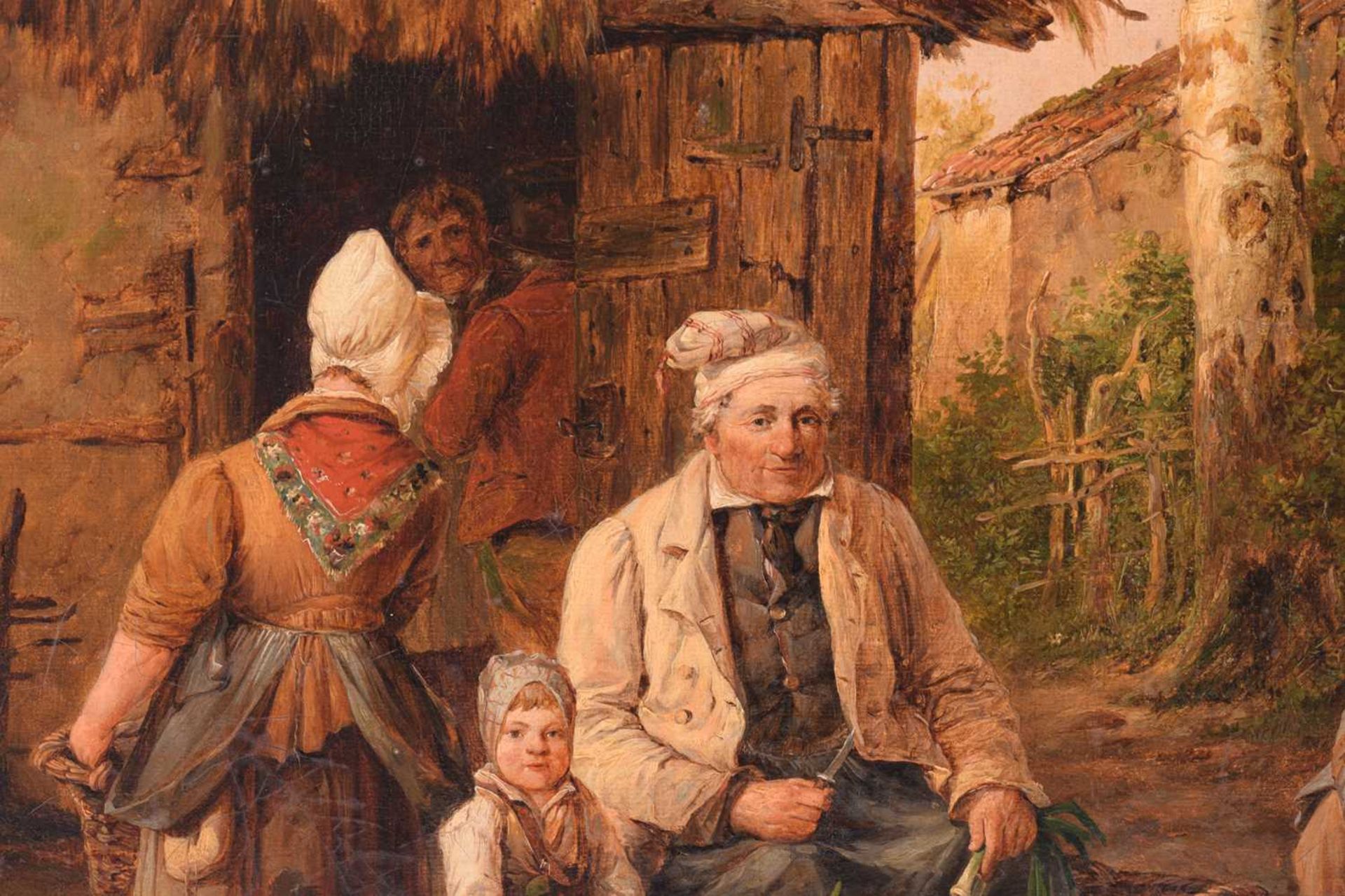 Thomas Sydney Cooper (1803 - 1902), Preparing for Market, signed 'T.S. Cooper 1830', oil on - Image 6 of 9