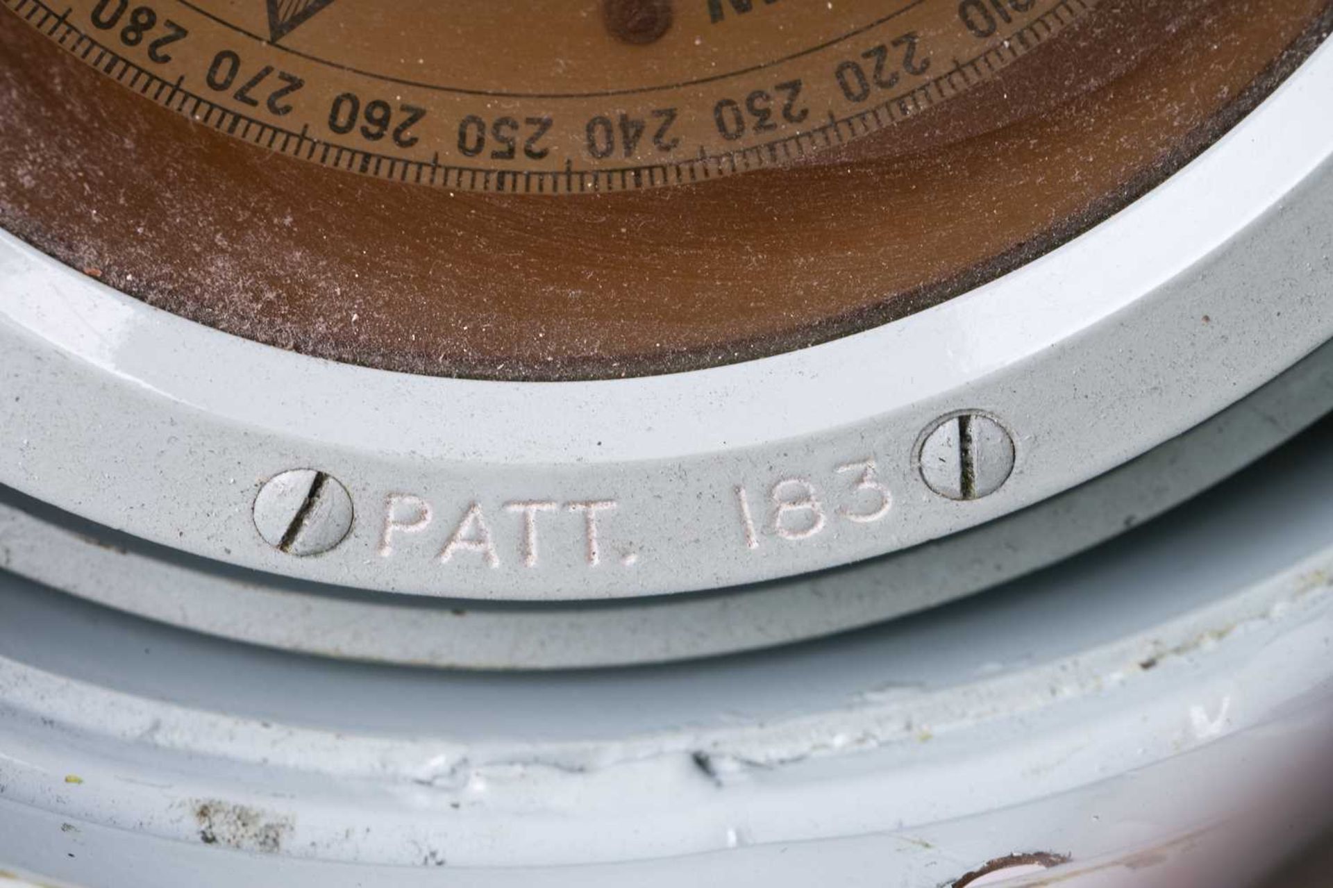 An early 20th-century Royal Navy (Lifeboat?) brass Patt.183 binnacle and liquid-damped compass - Image 9 of 13
