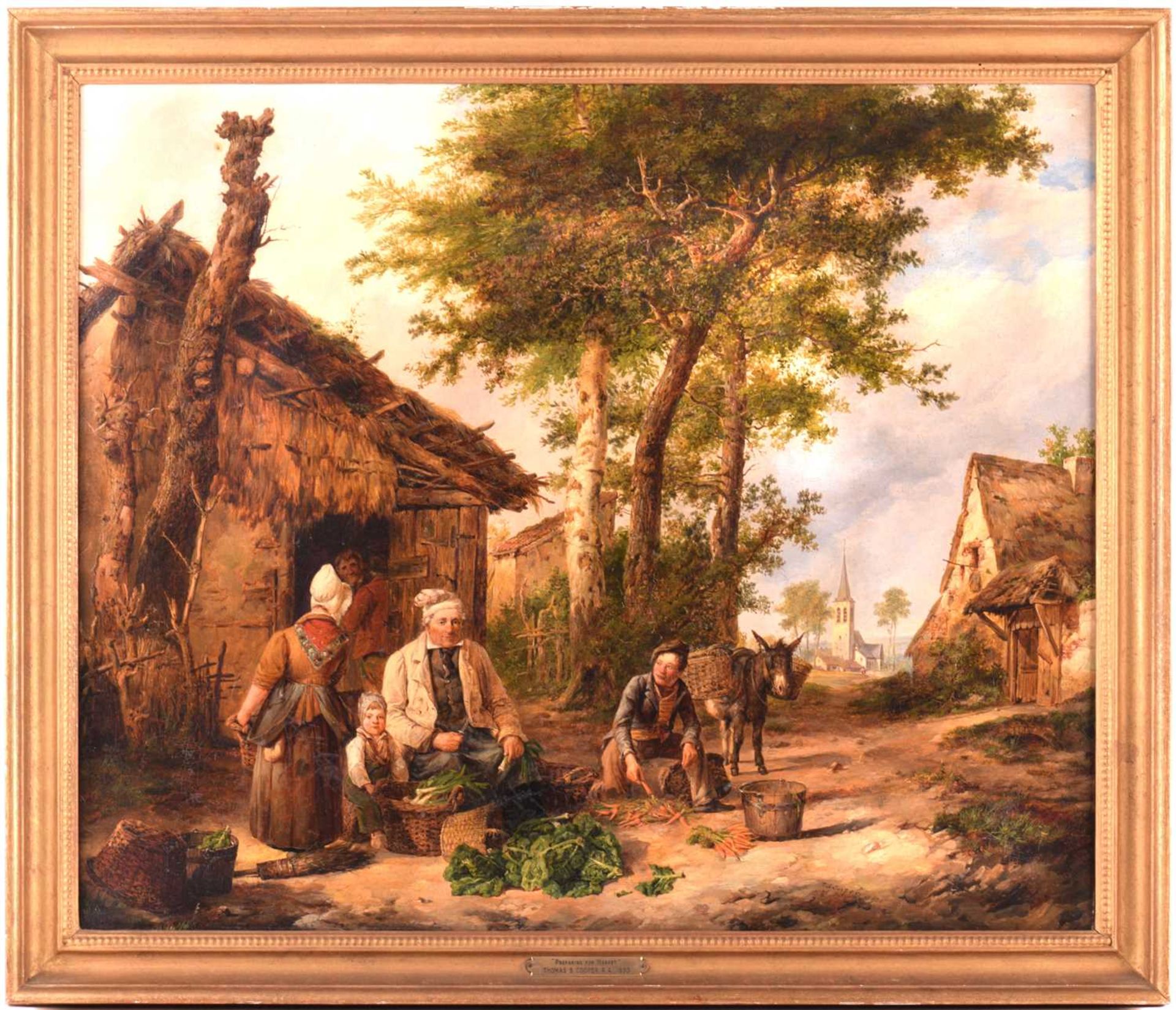 Thomas Sydney Cooper (1803 - 1902), Preparing for Market, signed 'T.S. Cooper 1830', oil on