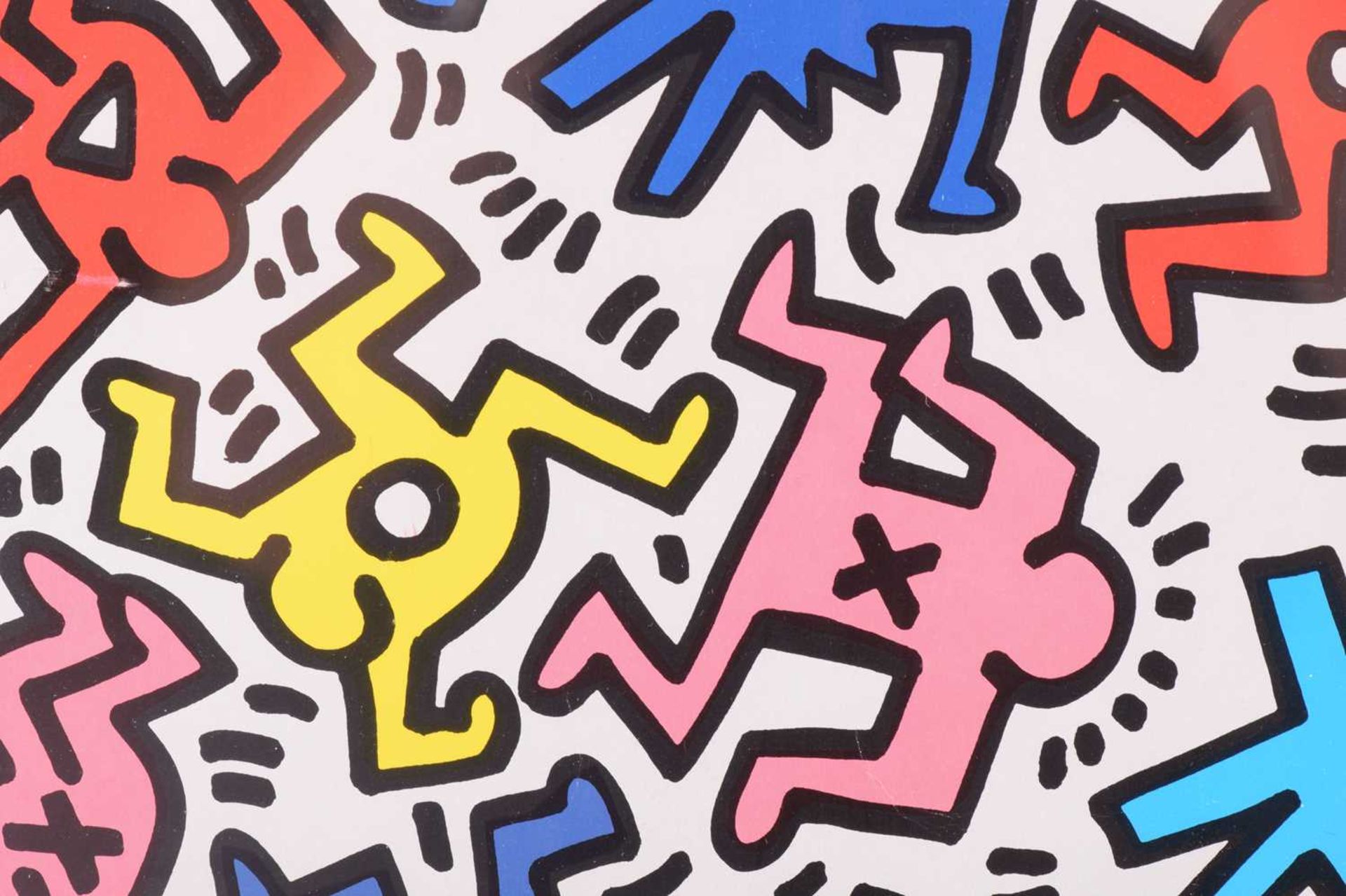 Keith Haring (1958-1990), 'Dancing People', colour print, 38 cm x 26.5 cm framed and glazed. - Image 5 of 7