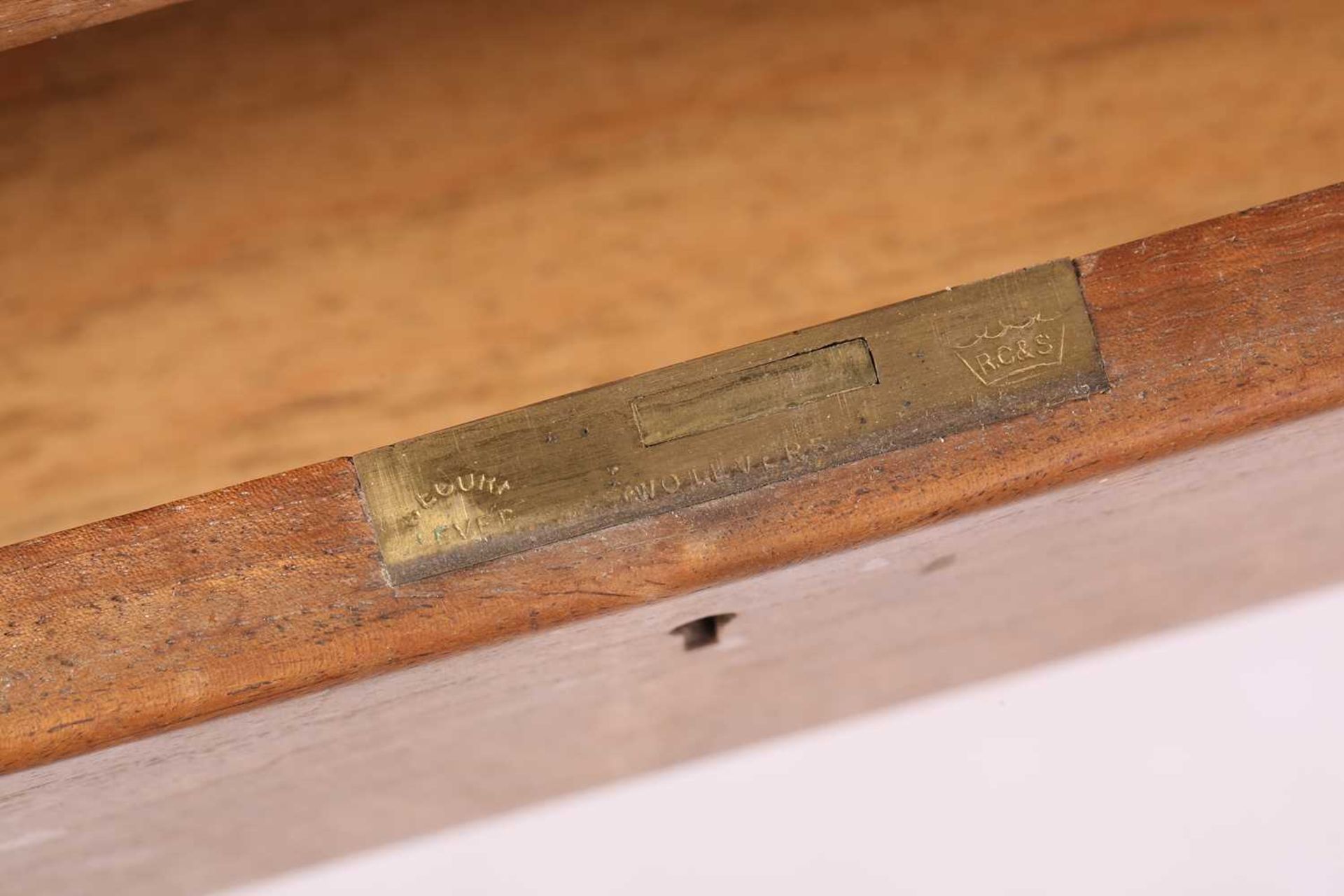 A walnut writing table, probably of the workshops of Arthur Romney Green, C.1925 the five drawers - Image 9 of 12