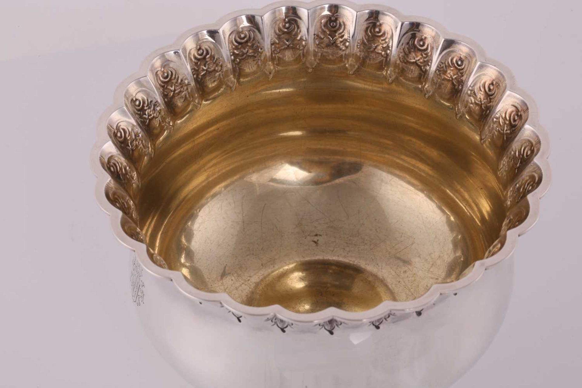 Grosjean & Woodward for Tiffany & Co; a 19th-century circular silver rose bowl, of heavy inverted - Image 5 of 11