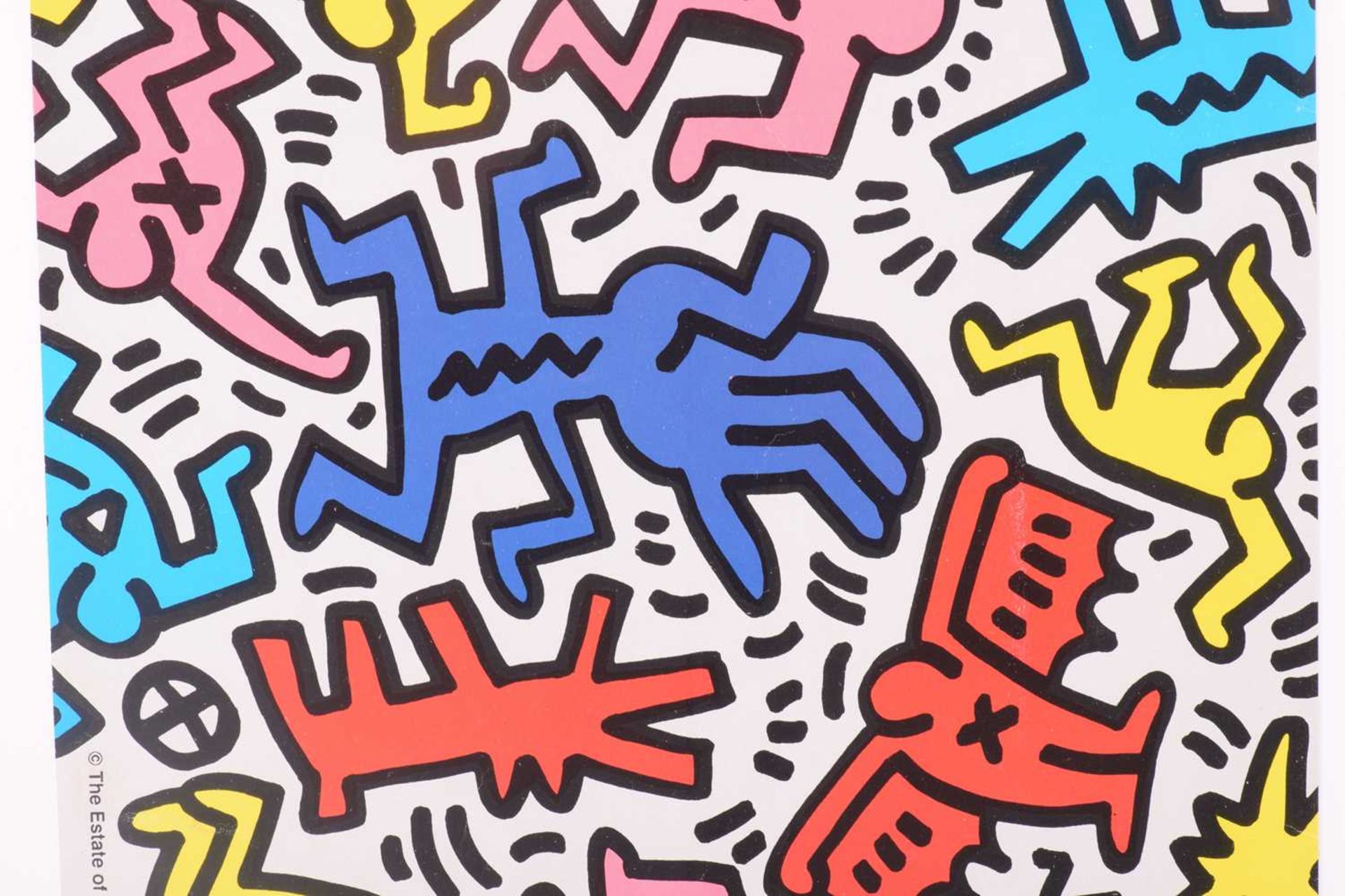 Keith Haring (1958-1990), 'Dancing People', colour print, 38 cm x 26.5 cm framed and glazed. - Image 4 of 7