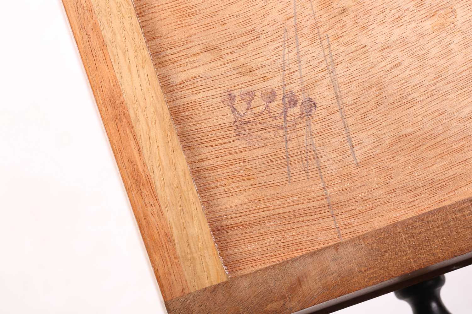 An English walnut stool/workbox, from the Arthur Romney Green Workshops, Christchurch, Hants, c. - Image 6 of 16