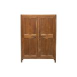 A Gordon Russell Workshops English walnut 'Lygon' wardrobe, c.1925, two full-length panelled