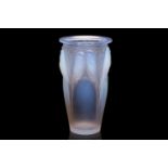 René Lalique, a 'Ceylon' pattern vase, No.905, the opalescent body molded with four pairs of