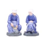 A pair of Royal Doulton figures, 'A Picardy Peasant', designed by Phoebe Stabler, one male and one